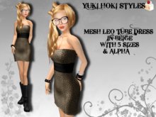 YHS Mesh Leo Tube Dress Beige