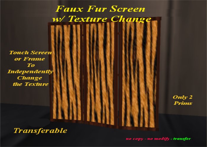 Faux Fur Screen w/ Texture Change