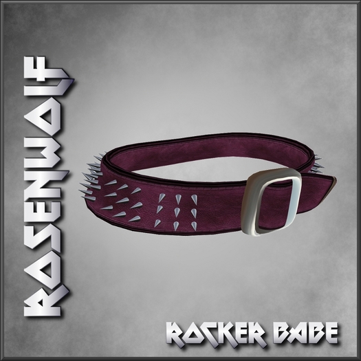 Rocker Babe Belts - Boysenberry Leather