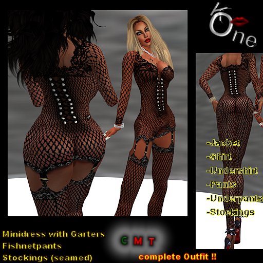 KinkyOne's FISHNETOUTFIT White  (COPY)