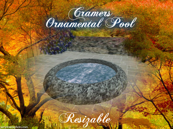 Ornamental pond Resizable 2 prims