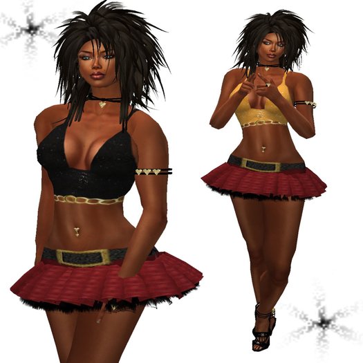 FULL PERM SEXY SKIRT, TOP, SHOES & ACCESSORIES - 10L