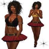 FULL PERM SEXY SKIRT, TOP, SHOES & ACCESSORIES - 10L