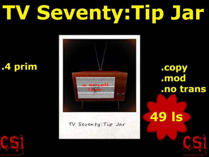 TV Seventy:Tip Jar (box)