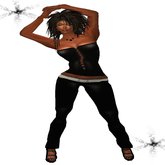 FULL PERM SEXY BLACK PANTS, BASQUE, SHOES & ACCESSORIES - 10L
