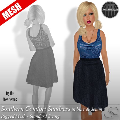 [Stellar] Southern Comfort Sundress (MESH) in blue