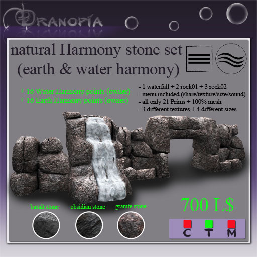 Dranopia 1 Harmony natural stone set (water+earth)