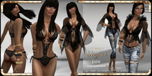 Utopia Jade beach match black - Appliers Included!