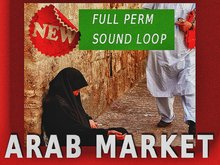 Busy Arabic Market HQ sound ambiance.Seamless fullperm loop. Merchants selling, crowd moving. Takes place outside.