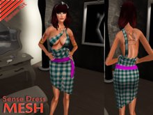 Heroes Art.Sense Dress Green Mesh Woman Elegant