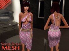 Heroes Art.Sense Dress Pink Mesh Woman Elegant