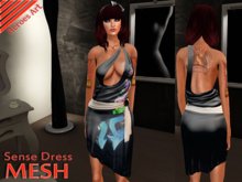 Heroes Art.Sense Dress  DiscoGirl Black Mesh Woman Elegant