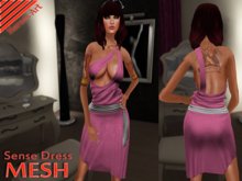 Heroes Art.Sense Dress Sense Pink Mesh Woman Elegant