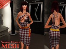 Heroes Art.Sense Dress Red Square  Mesh Woman Elegant