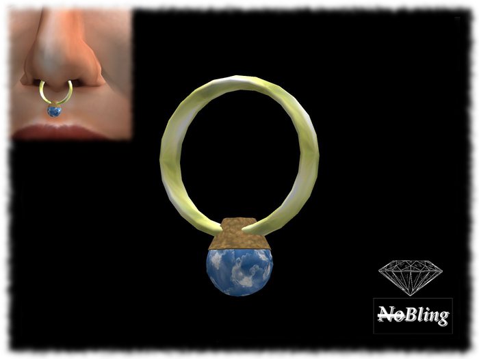 !NB!_NoBling: Nose Ring Gold Sphere Sky