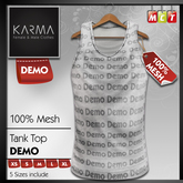 Karma - DEMO - Mesh Tank Top - 5 Sizes include