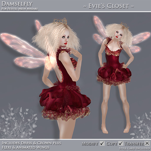 *EC* Damselfly - Petite - Flame