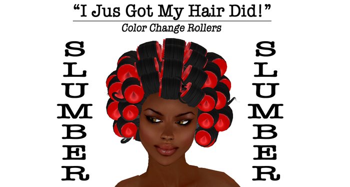 ((Black Hair with Color Change Rollers Version 2))