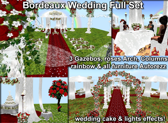 Red Dark (bordeaux) Wedding Full Set Auto rez