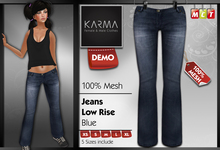 Karma - DEMO - Mesh Jeans Low Rise - Blue - 5 Sizes include (Fi)