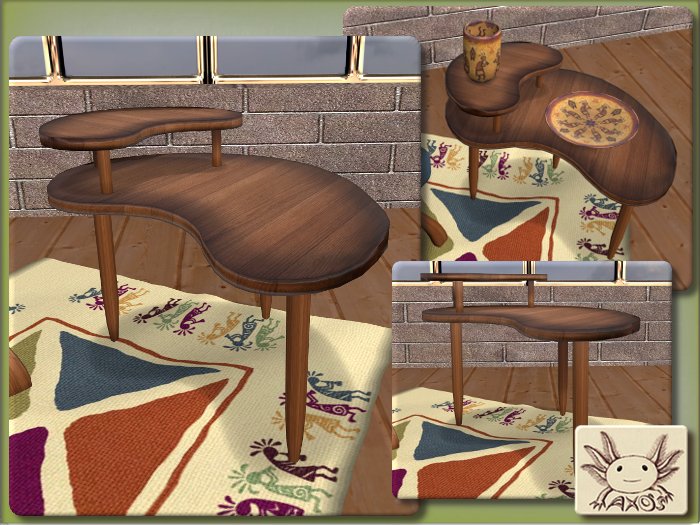 "Peaceful Music" Vintage Side Table - 50's Retro Table