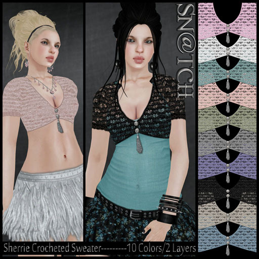 ::Sn@tch Sherrie Crocheted Sweaters:::