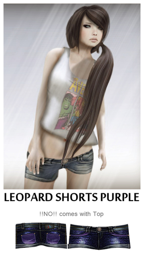 LEOPARD SHORTS PURPLE *YAKO*