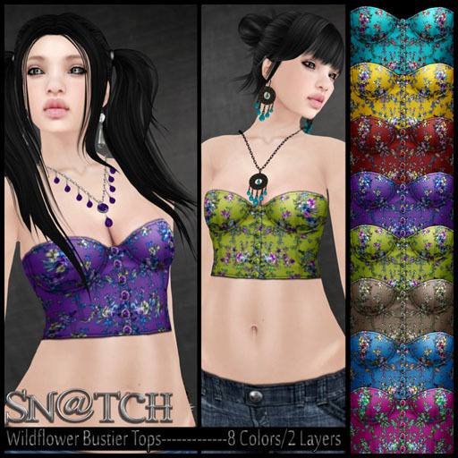 :::Sn@tch Wildflower Bustier:::