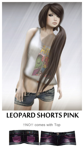 LEOPARD SHORTS PINK *YAKO*