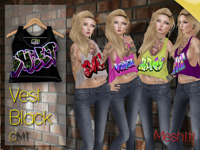.::[NerdMonkey*Clothes] - [Vest mesh black]::. 