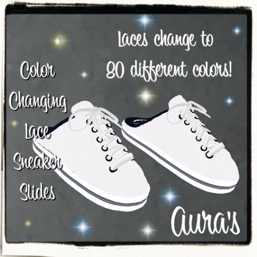 *Aura's* Color Changing Lace Sneaker Slides