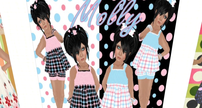 Molly Outfit "white/blue/pink"