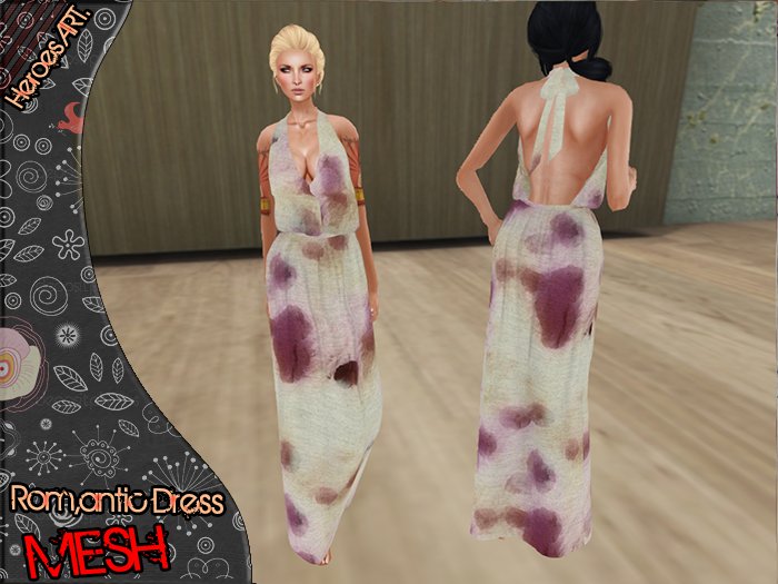 Heroes Art. Romantic Dress  Pencil White Cream Edition  Woman MEsh Long Dress 