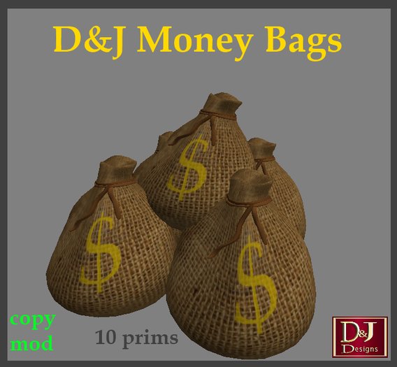 D&J Money bags (boxed)