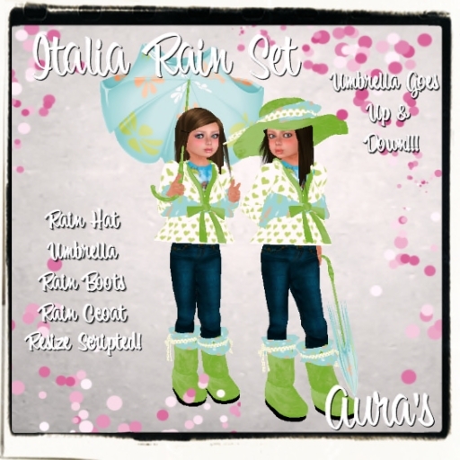 *Aura's* Italia Rain Set - Green