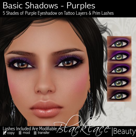 ~Blacklace Beauty~  Basic Shadows - Purples