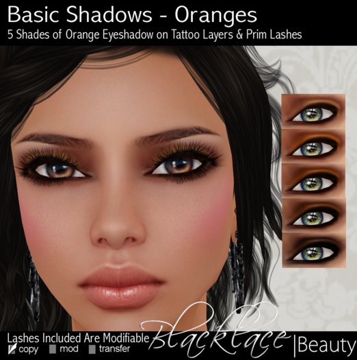 ~Blacklace Beauty~  Basic Shadows - Oranges