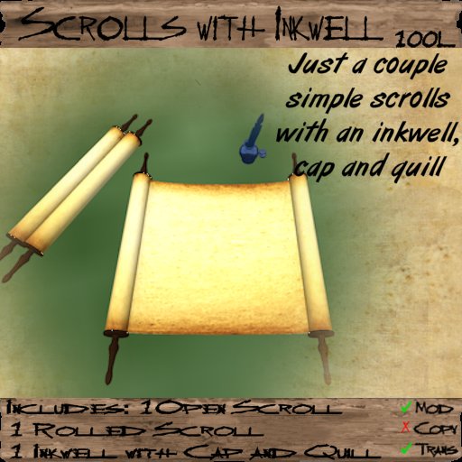 Scrolls with Inkwell