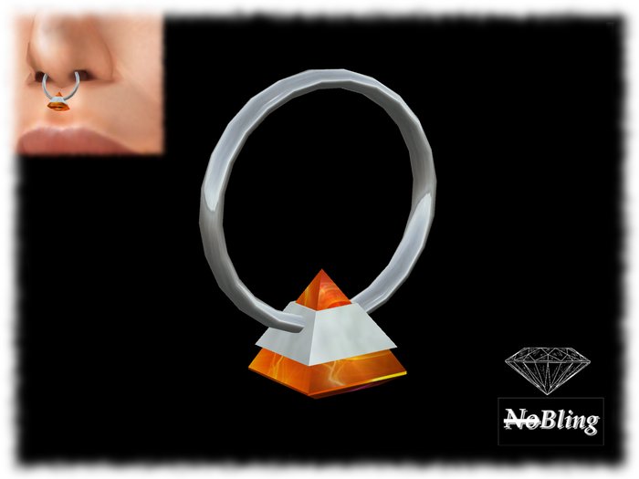 !NB!_NoBling: Nose Ring Silver Pyra Fire
