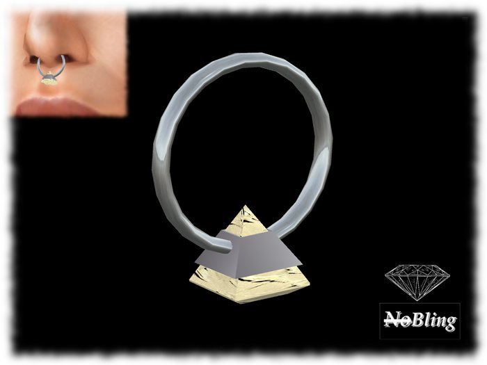 !NB!_NoBling: Nose Ring Silver Pyra Rock