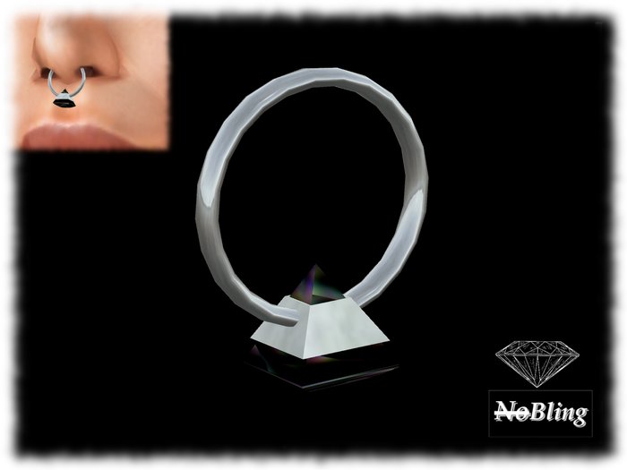 !NB!_NoBling: Nose Ring Silver Pyra Onyx