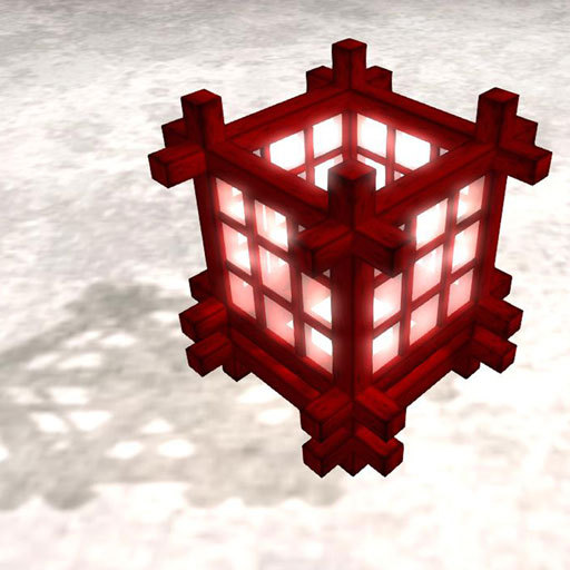 [L]Latticework Lantern S Red 3prim mini*