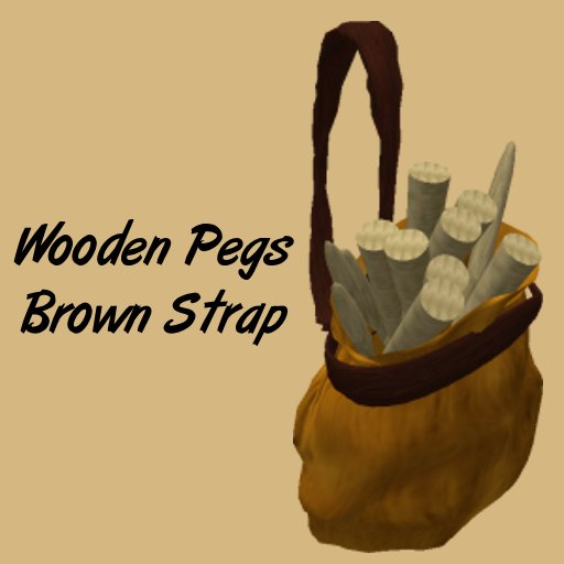 Wooden Pegs - Brown