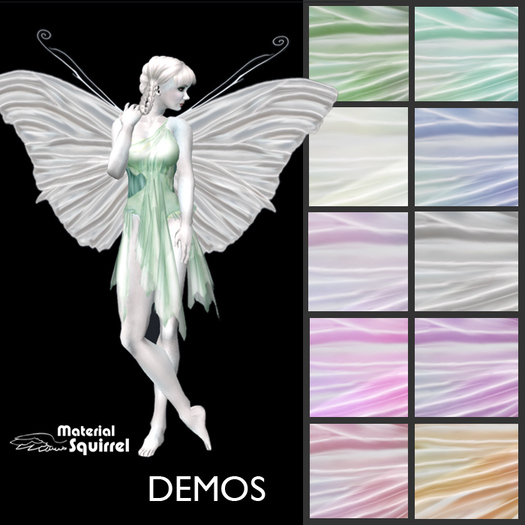Demoiselle Butterfly Wings DEMOS - Flexi Scripted Butterfly Wings by Material Squirrel