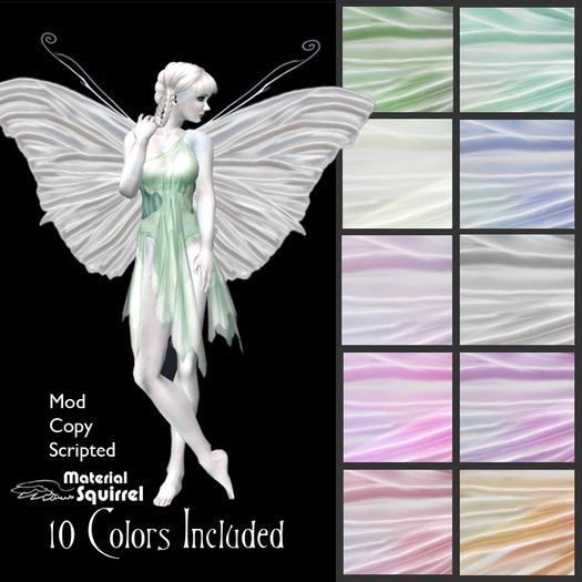 Demoiselle Butterfly Wings - 10 Pack - Flexi Scripted Butterfly Wings by Material Squirrel