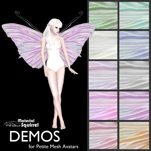 Demoiselle Butterfly Wings DEMOS for Petites - Flexi Scripted Butterfly Wings by Material Squirrel