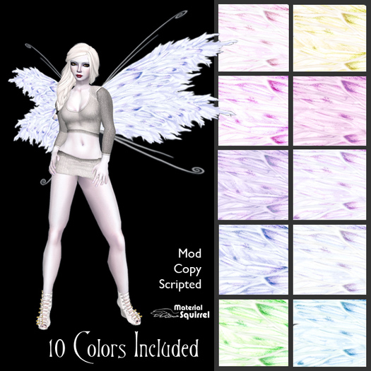 Aire Butterfly Wings - 10 Pack - Flexi Scripted Butterfly Wings by Material Squirrel