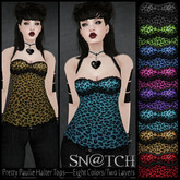 :::Sn@tch Pretty Paulie Leopard Halter Tops:::