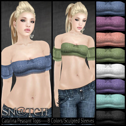 :::Sn@tch Catalina Peasant Tops:::