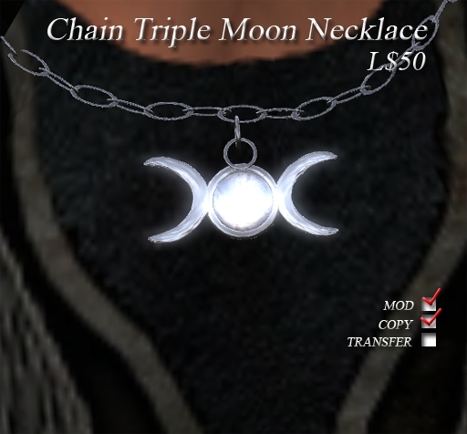 Chain Triple Moon Necklace (v2)